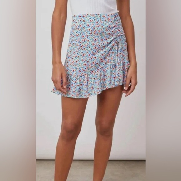 RAILS LARA RUFFLED SKIRT ADJUSTABLE LENGTH WILD DAISIES DITSY FLORAL M MEDIUM - Picture 1 of 5